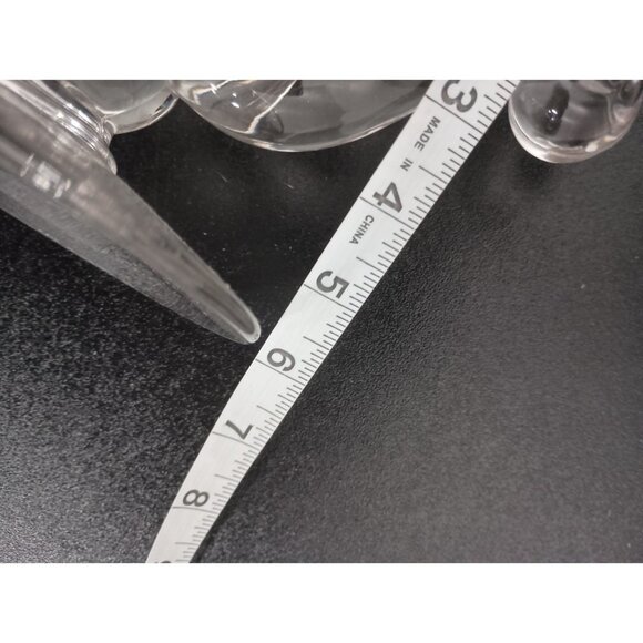 Vintage Duncan Miller Clear Glass Teardrop Two Candle Candlestick Holder MCM - Picture 8 of 9